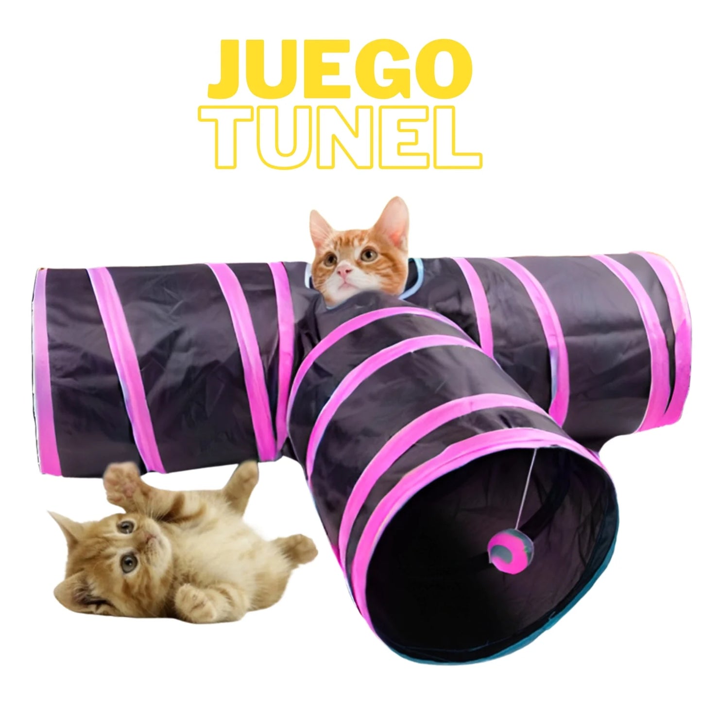 Túnel Juego Plegable Interactivo Gato Forma T