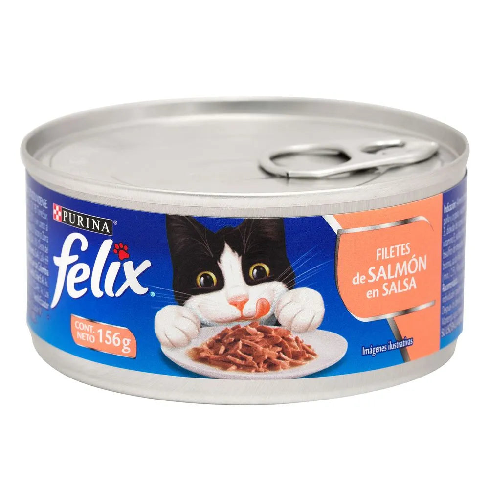 Alimento Húmedo Gato Felix Filetes Salmon En Salsa - 156 Gr