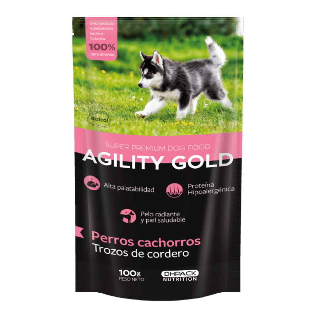 Alimento Húmedo Agility Gold Trozos de Cordero Cachorro - 100 Gr