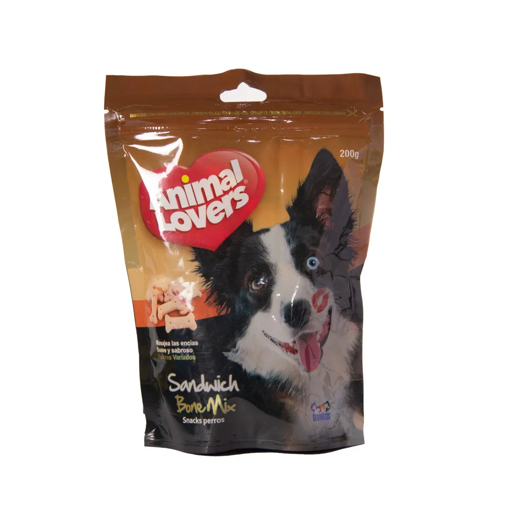Snack Para Perro Animal Lovers Galleta Sandwich Bone - 200 Gr