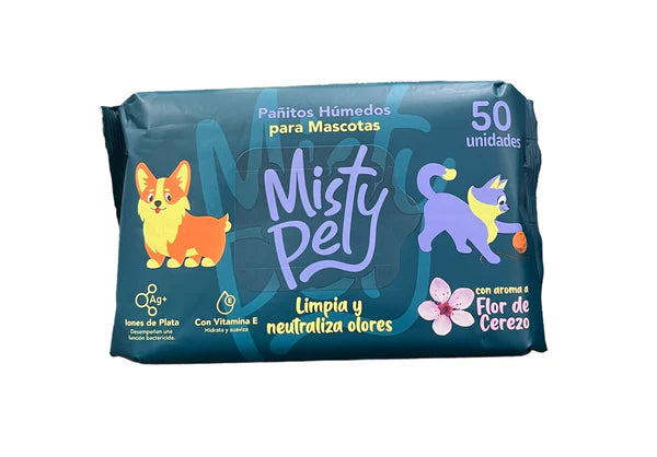 Pañitos Húmedos Para Mascotas Misty Pet - x50 und