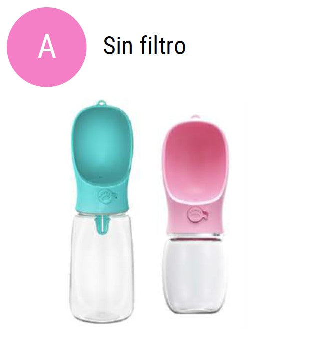 Bebedero portable con botón de activación y bloqueo
