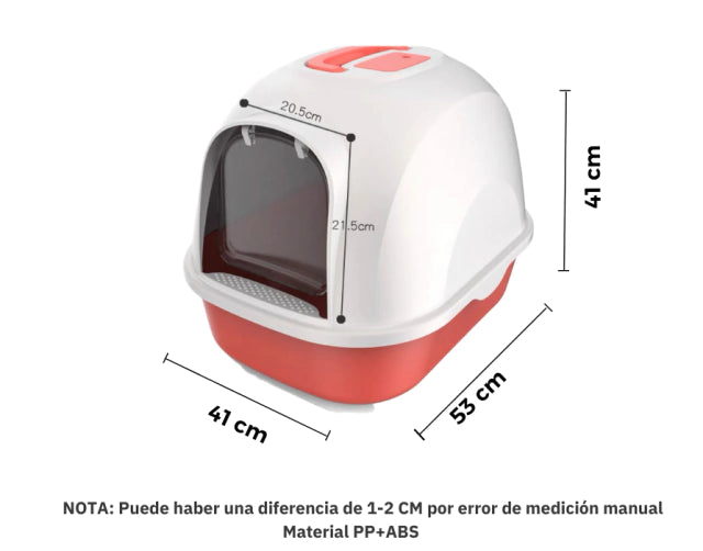 Arenera cubierta grande con espacio para filtro